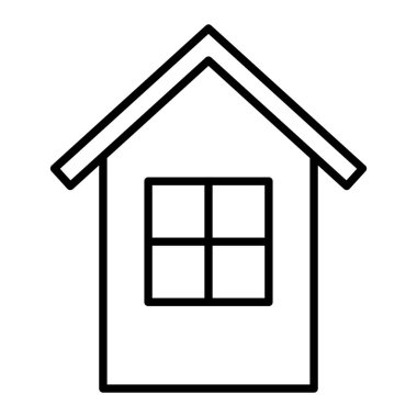 Kuş yuvası Simgesi, Basit Siyah ve Beyaz Vektör İllüstrasyonu