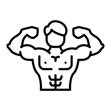 Kas Adam Simgesi, Basit Siyah ve Beyaz Vektör İllüstrasyonu