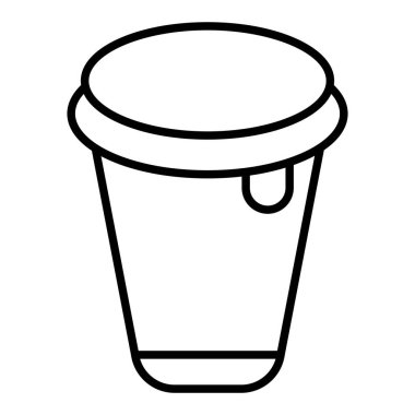 Kullanışlı paket satırı simgesi, Basit Siyah ve Beyaz Vektör İllüstrasyonu