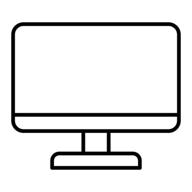 Simge İzleme Simgesi, Basit Siyah ve Beyaz Vektör İllüstrasyonu