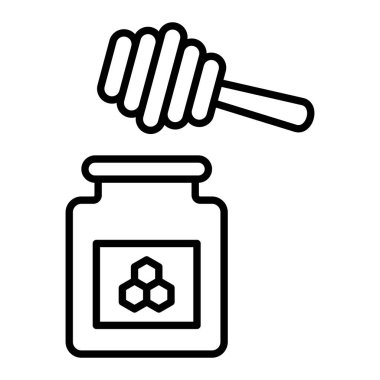 Bal çizgisi simgesi, Basit Siyah ve Beyaz Vektör İllüstrasyonu