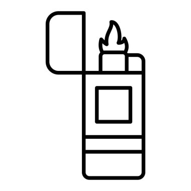 Daha Açık Simge, Basit Siyah ve Beyaz Vektör İllüstrasyonu