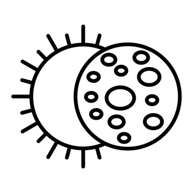 Tutulma Simgesi, Basit Siyah ve Beyaz Vektör İllüstrasyonu