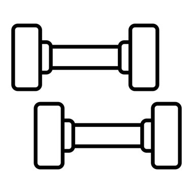 Dambıllar çizgisi simgesi, Basit Siyah ve Beyaz Vektör İllüstrasyonu