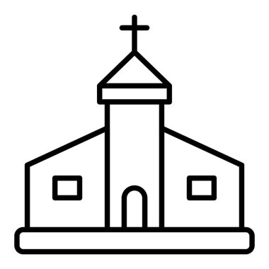 Hayatta Kalma Sığınağı Zula Hattı simgesi, Basit Siyah ve Beyaz Vektör İllüstrasyonu