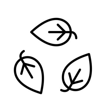 Biyolojik çözünebilir ambalaj hattı simgesi, Basit Siyah ve Beyaz Vektör İllüstrasyonu