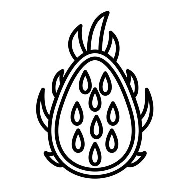 Ejder Simgesi, Basit Siyah ve Beyaz Vektör İllüstrasyonu