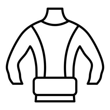 Ortopedik Simge, Basit Siyah ve Beyaz Vektör İllüstrasyonu