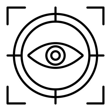 Simge Odakla, Basit Siyah ve Beyaz Vektör İllüstrasyonu