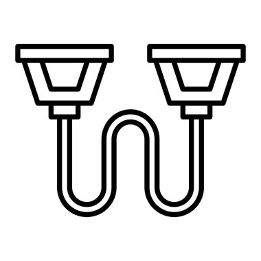 Direniş Grubu Simgesi, Basit Siyah ve Beyaz Vektör İllüstrasyonu