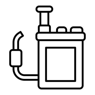 Böcek ilacı Simgesi, Basit Siyah ve Beyaz Vektör İllüstrasyonu