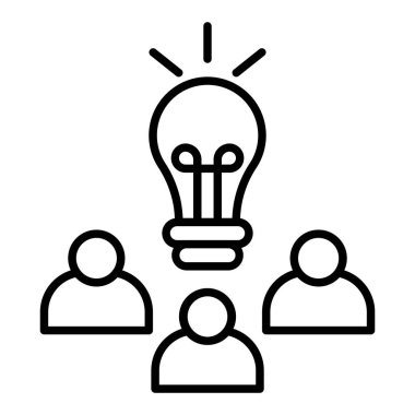 Coşku çizgisi simgesi, Basit Siyah ve Beyaz Vektör İllüstrasyonu