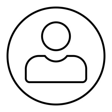 Kullanıcı Simgesi, Basit Siyah ve Beyaz Vektör İllüstrasyonu