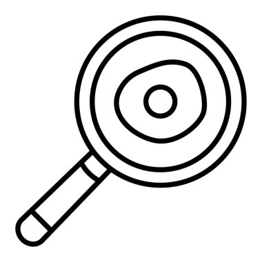 Pan Simgesi, Basit Siyah ve Beyaz Vektör İllüstrasyonu