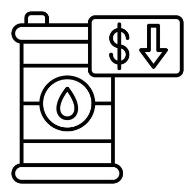 Satır simgesini azalt, Basit Siyah ve Beyaz Vektör İllüstrasyonu