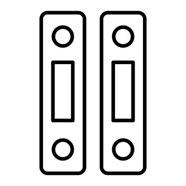 Dosya Simgesi, Basit Siyah ve Beyaz Vektör İllüstrasyonu