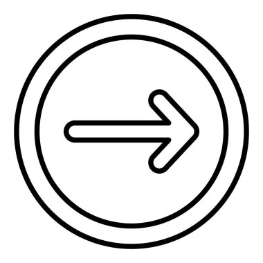 Parlak Yol Çizgisi simgesi, Basit Siyah ve Beyaz Vektör İllüstrasyonu