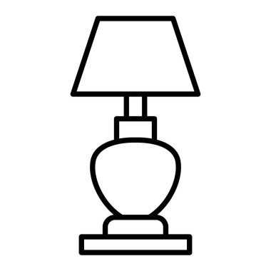 Lamba Simgesi, Basit Siyah ve Beyaz Vektör İllüstrasyonu