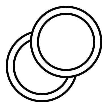 Sürdürülebilir tek kullanımlık pazar çizgisi simgesi, Basit Siyah ve Beyaz Vektör İllüstrasyonu