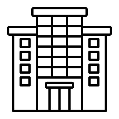 Şirket Simgesi, Basit Siyah ve Beyaz Vektör İllüstrasyonu