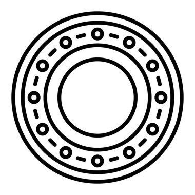 Top Taşıyıcı Simge, Basit Siyah ve Beyaz Vektör İllüstrasyonu