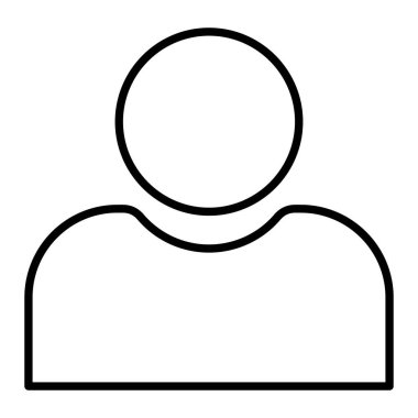 Kullanıcı Simgesi, Basit Siyah ve Beyaz Vektör İllüstrasyonu