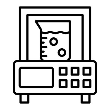 Ağırlık Ölçekleme Simgesi, Basit Siyah ve Beyaz Vektör İllüstrasyonu