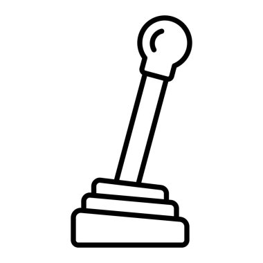 Vites Çubuğu simgesi, Basit Siyah ve Beyaz Vektör İllüstrasyonu