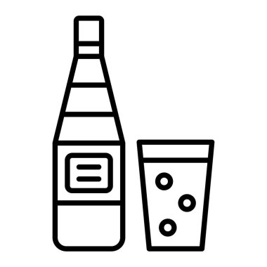 Simge İç, Basit Siyah ve Beyaz Vektör İllüstrasyonu