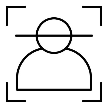 Tanımlama satırı simgesi, Basit Siyah ve Beyaz Vektör İllüstrasyonu