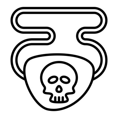 Göz Bantlama Simgesi, Basit Siyah ve Beyaz Vektör İllüstrasyonu