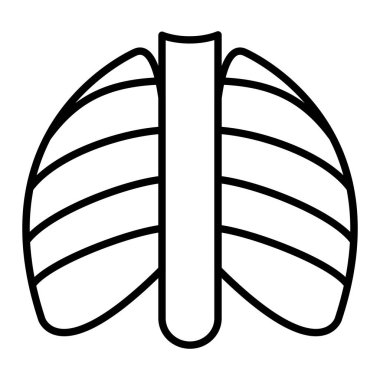 X-ray Simgesi, Basit Siyah ve Beyaz Vektör İllüstrasyonu