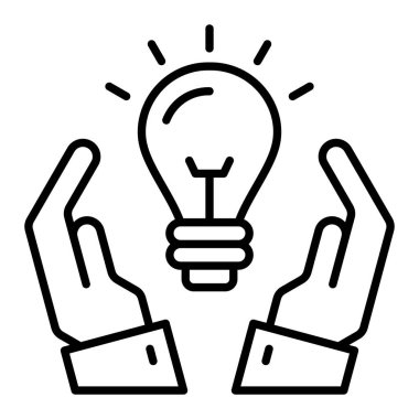 Ortaklık çizgisi simgesi, Basit Siyah ve Beyaz Vektör İllüstrasyonu