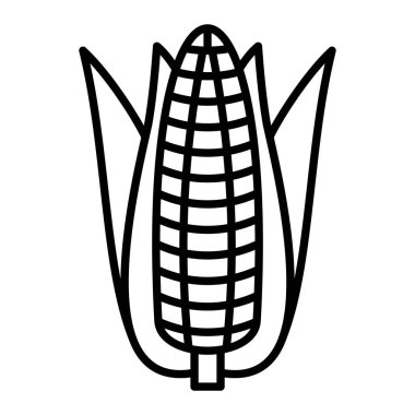 Mısır Simgesi, Basit Siyah ve Beyaz Vektör İllüstrasyonu