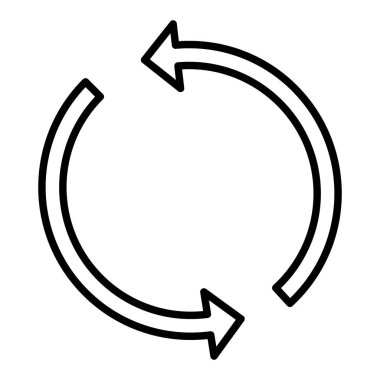 Yenilenebilir malzeme ambalaj hattı simgesi, Basit Siyah ve Beyaz Vektör İllüstrasyonu