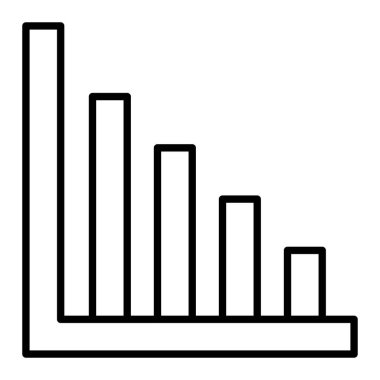 Grafik Simgesi, Basit Siyah ve Beyaz Vektör İllüstrasyonu