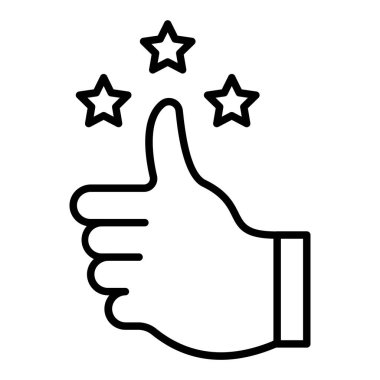 Tatmin çizgisi simgesi, Basit Siyah ve Beyaz Vektör İllüstrasyonu