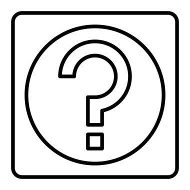 Yardım hattı simgesi, Basit Siyah ve Beyaz Vektör İllüstrasyonu