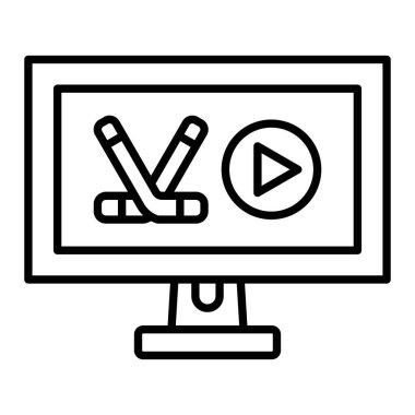 Akıcı Simge, Basit Siyah ve Beyaz Vektör İllüstrasyonu