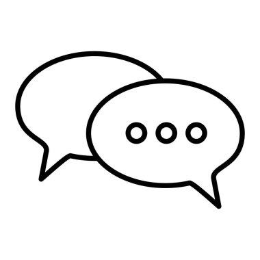 Elipsis Simgesi, Basit Siyah ve Beyaz Vektör İllüstrasyonu