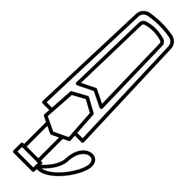 Metal dedektörü simgesi, Basit Siyah ve Beyaz Vektör İllüstrasyonu