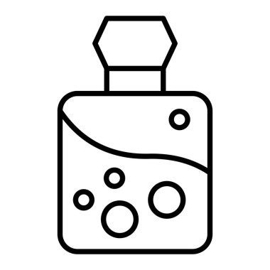 Parfüm Simgesi, Basit Siyah ve Beyaz Vektör İllüstrasyonu