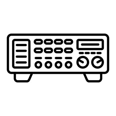 Yükseltici Simgesi, Basit Siyah ve Beyaz Vektör İllüstrasyonu