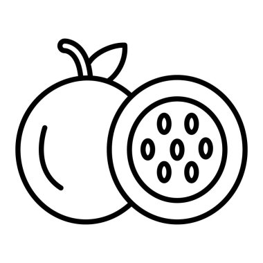 Tutku Simgesi, Basit Siyah ve Beyaz Vektör İllüstrasyonu