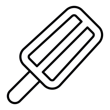 Dondurma çizgisi simgesi, Basit Siyah ve Beyaz Vektör İllüstrasyonu