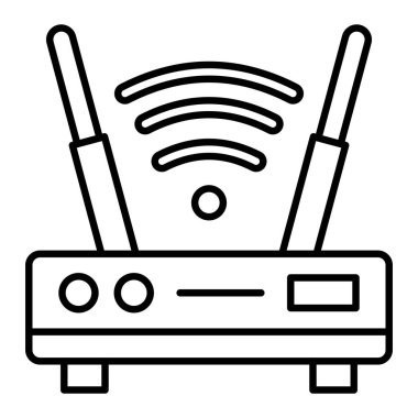 Yönlendirici Simgesi, Basit Siyah ve Beyaz Vektör İllüstrasyonu