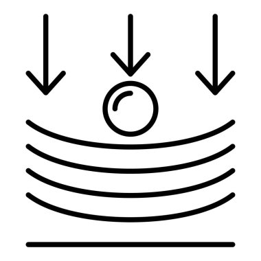 Gökkuşağı Dayanıklılık Çizgisi simgesi, Basit Siyah ve Beyaz Vektör İllüstrasyonu