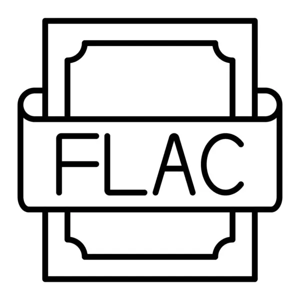 Flac Simgesi, Basit Siyah ve Beyaz Vektör İllüstrasyonu