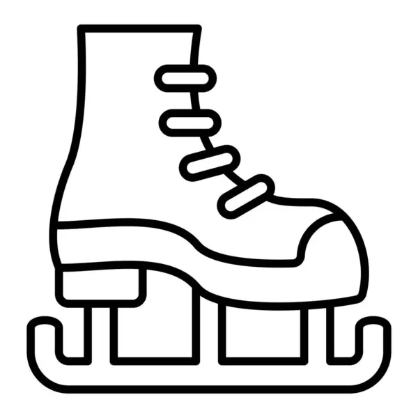 stock vector Ice Skating line icon, Simple Black And White Vector Illustration