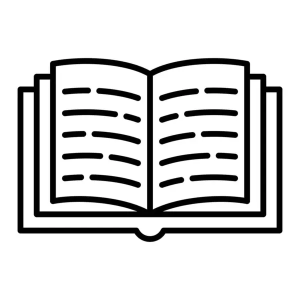 Kitap Simgesi, Basit Siyah ve Beyaz Vektör İllüstrasyonu